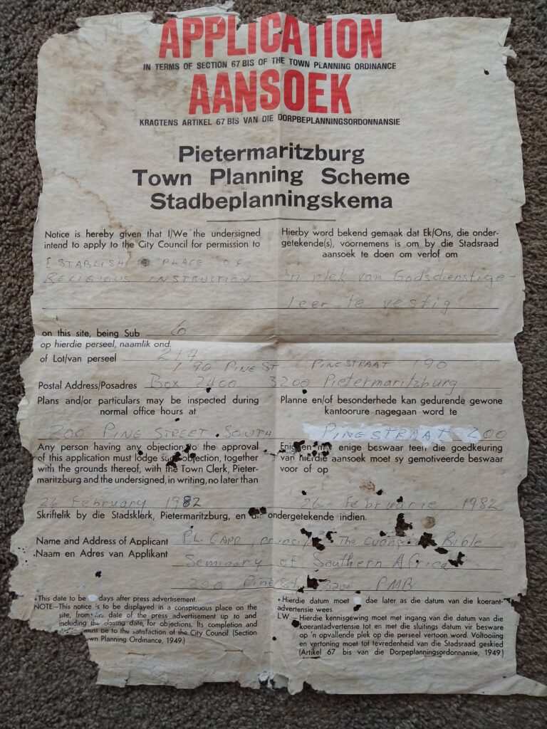 ESSA Town Planning Aplication 1994